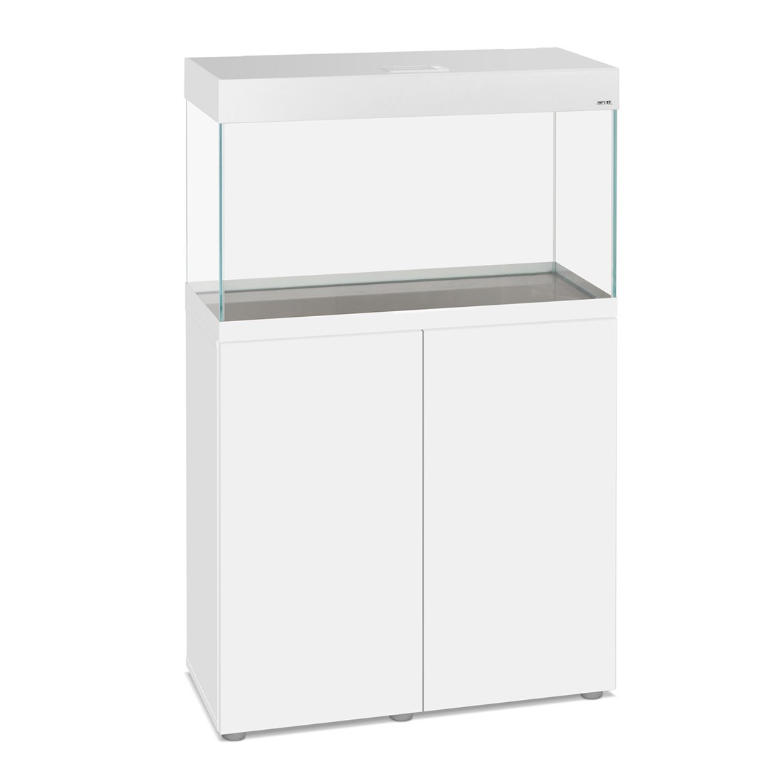 Zestaw Aquael Opti Set 125 z szafką i oświetleniem LED 2x14 W | Szkło Opti — biały